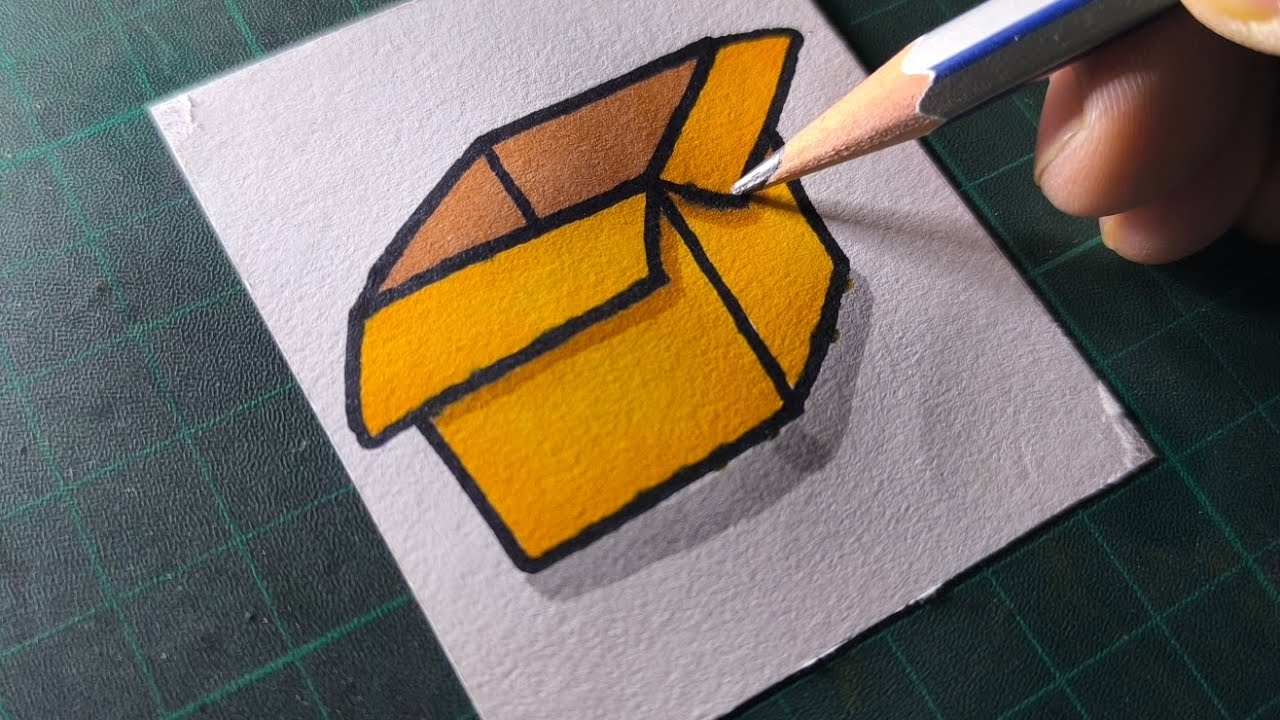 "Mastering the Art: How to Draw the Perfect Cardboard Box - Step-by-Step Tutorial!"