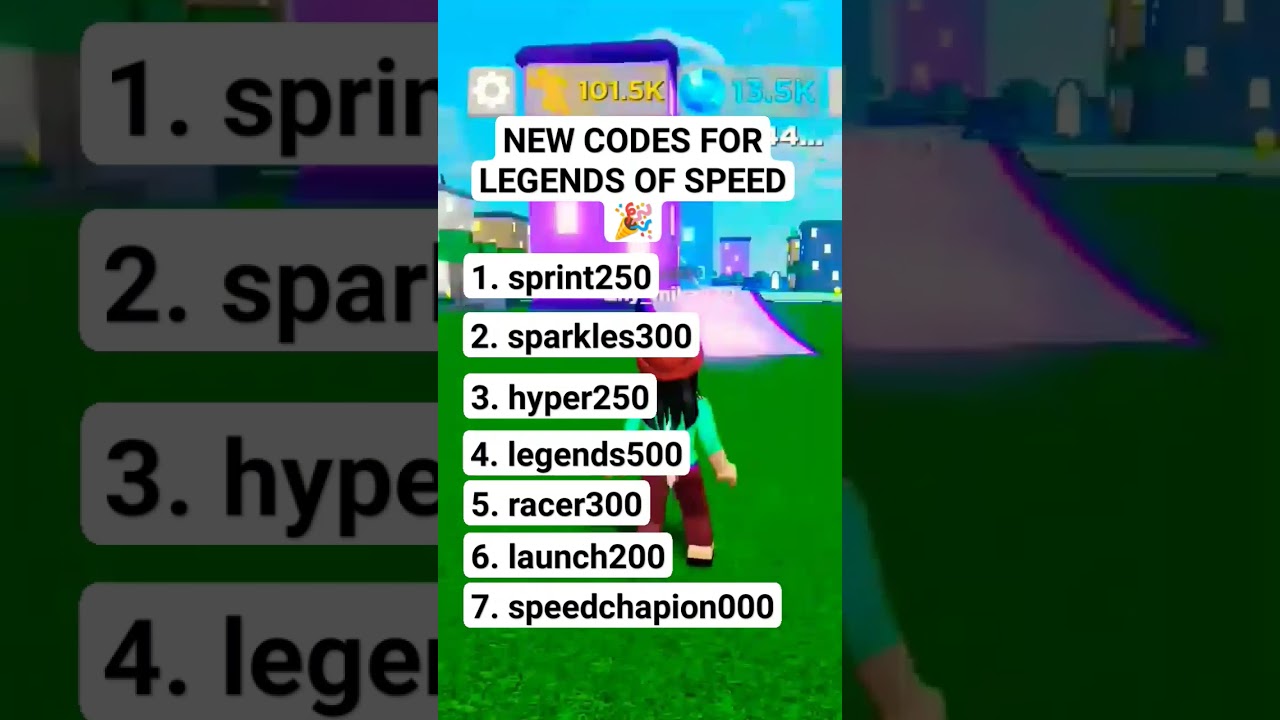 💗New codes for legends of speed💗