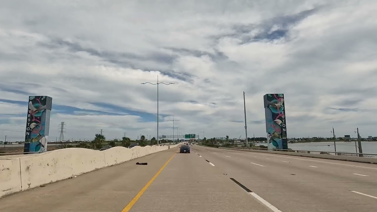 I-45 Gulf Highway, Galveston Causeway and Broadway Avenue, Galveston Texas
