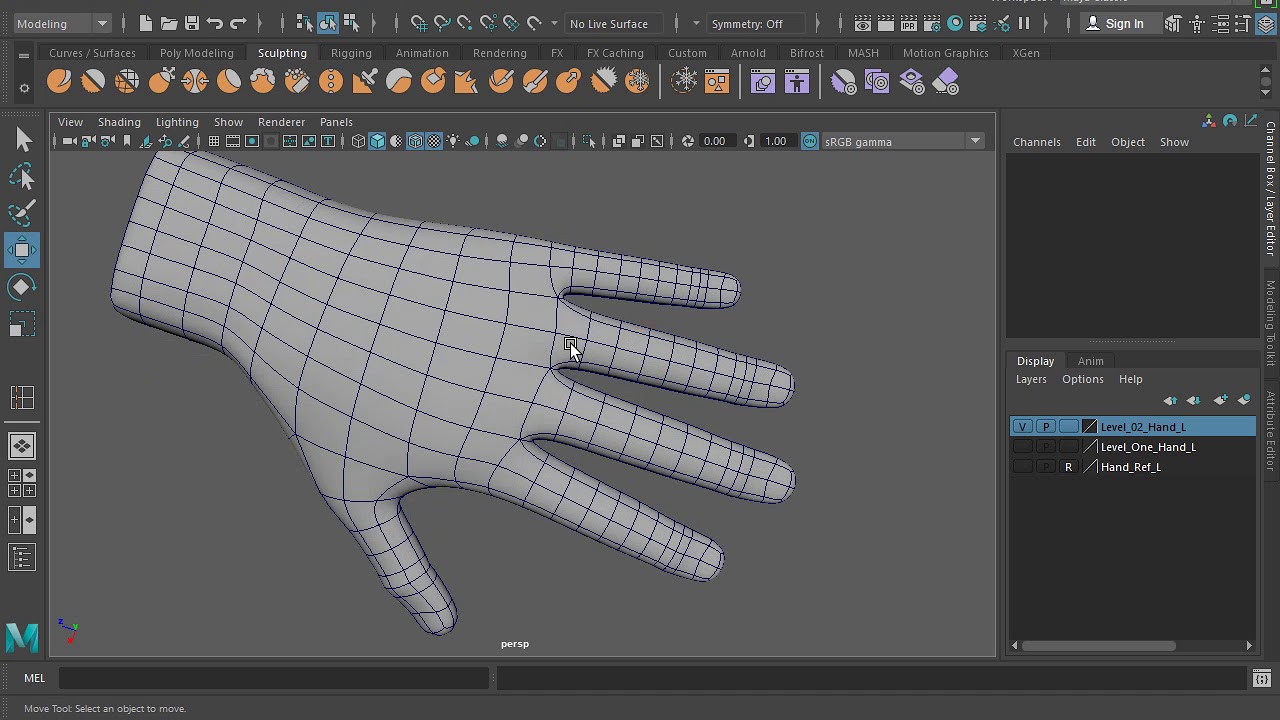 [Anim_130 Maya] Hand Model Pt 02 Levels 2 3