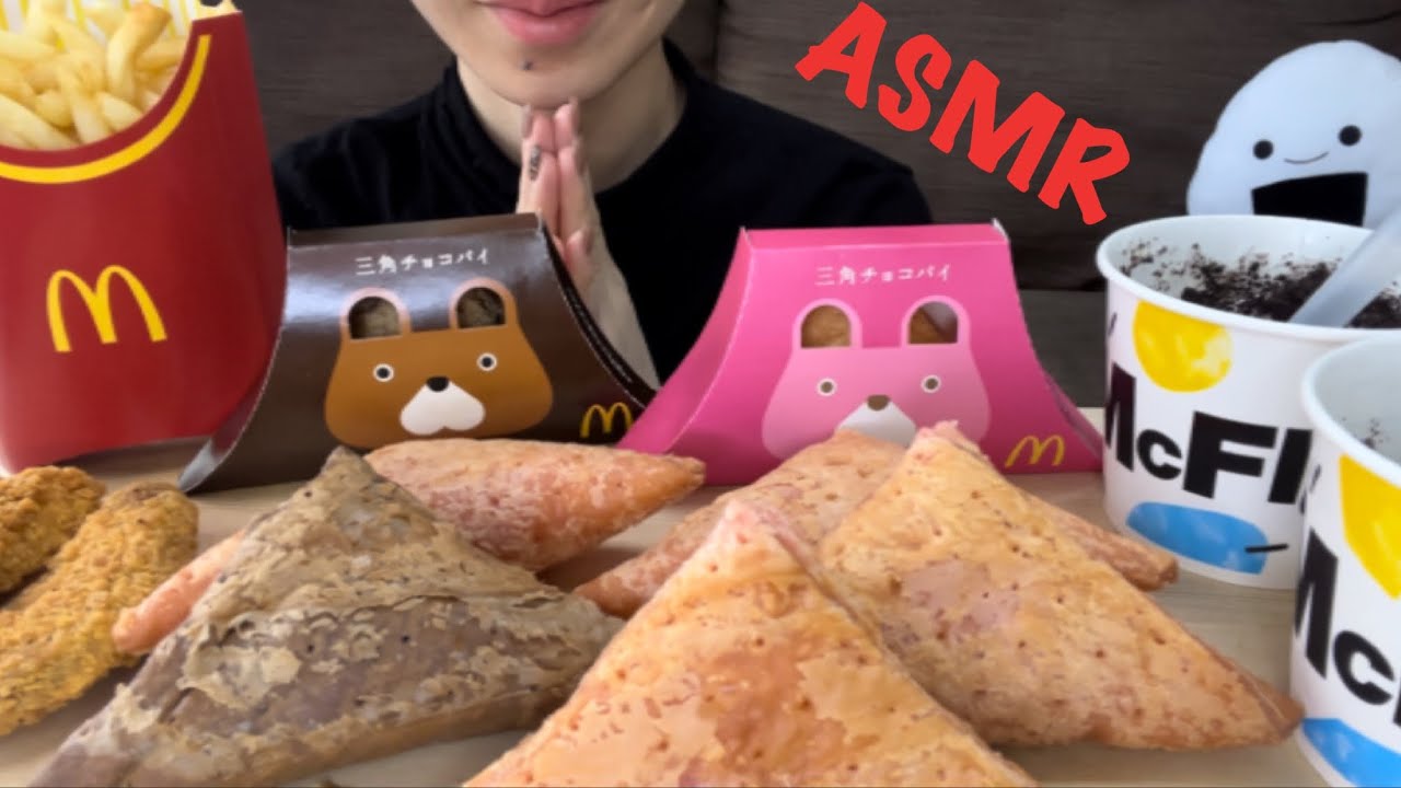 【ASMR/咀嚼音】三角チョコパイよくばりいちごを食べる【Eating Sounds】