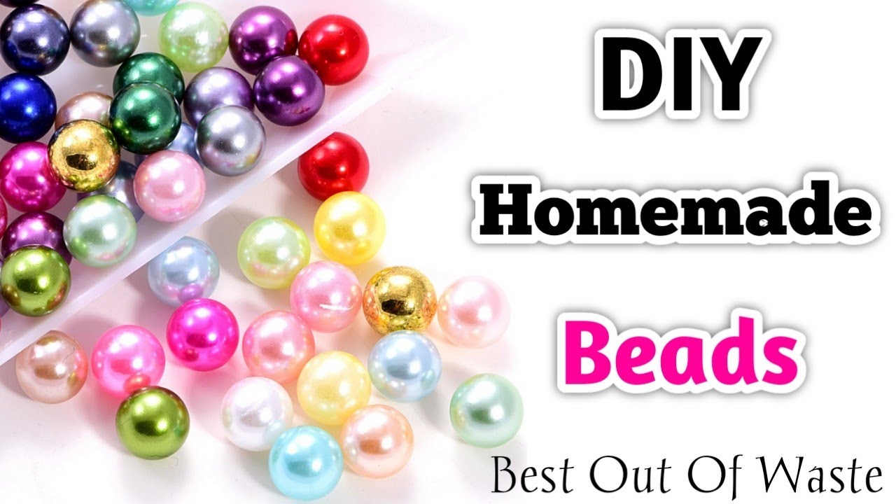 DIY : Homemade Beads / How to make beads at home / Beads making at home /DIY Easy Paper Beads making