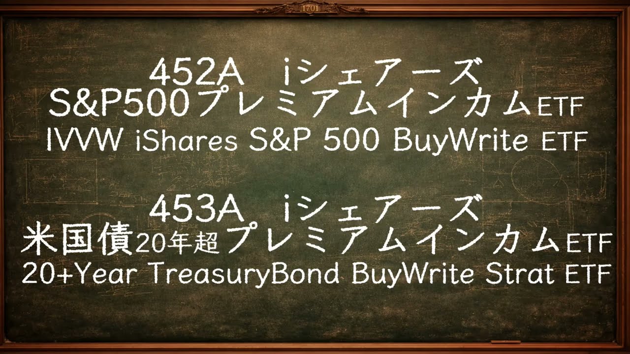 日米プレミアムインカム ETF 452A, 453A, IVVW, TLTW 解説