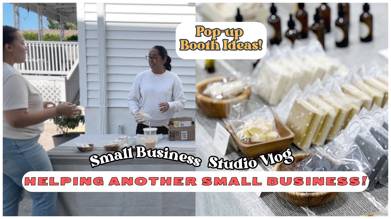 Helping Another Small Business w/ Pop-up Booth Set up! | Market Tips | Small Business Studio Vlogs
