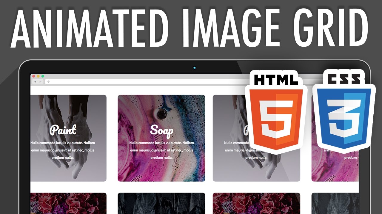 Responsive Animated Image Grid HTML5 CSS3 | XO PIXEL
