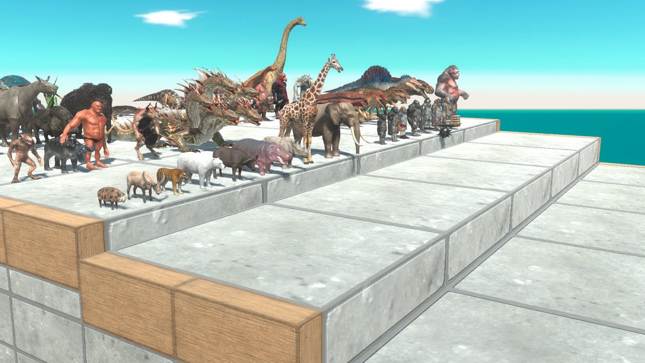 Giant Stairs Challenge - Animal Revolt Battle Simulator