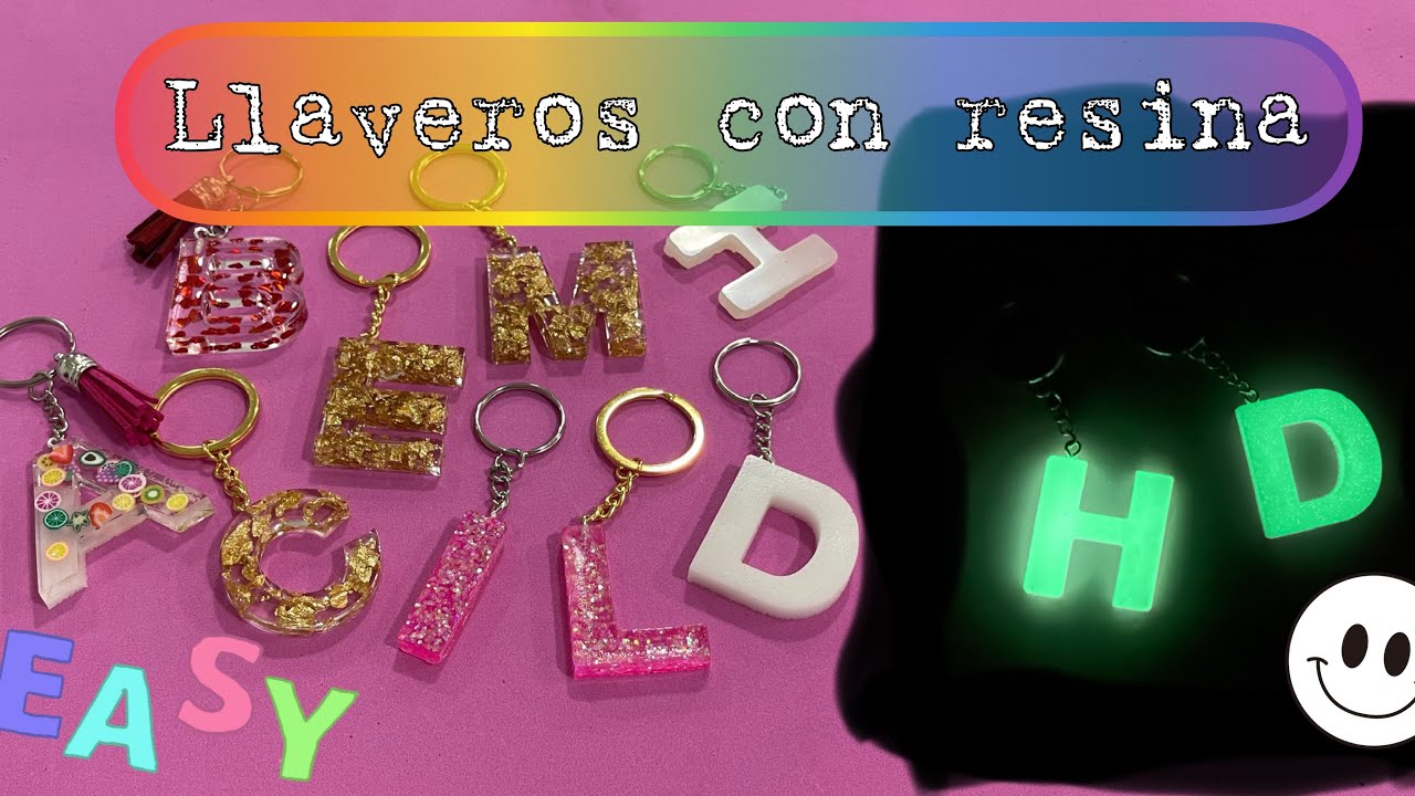 Llaveros fáciles con resina!!! Lucen por la noche💚