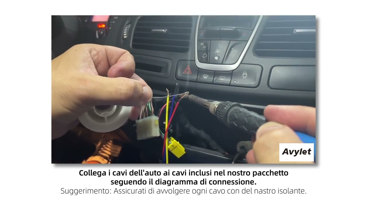 Autoradio Avylet come installare e collegamenti elettrici.
