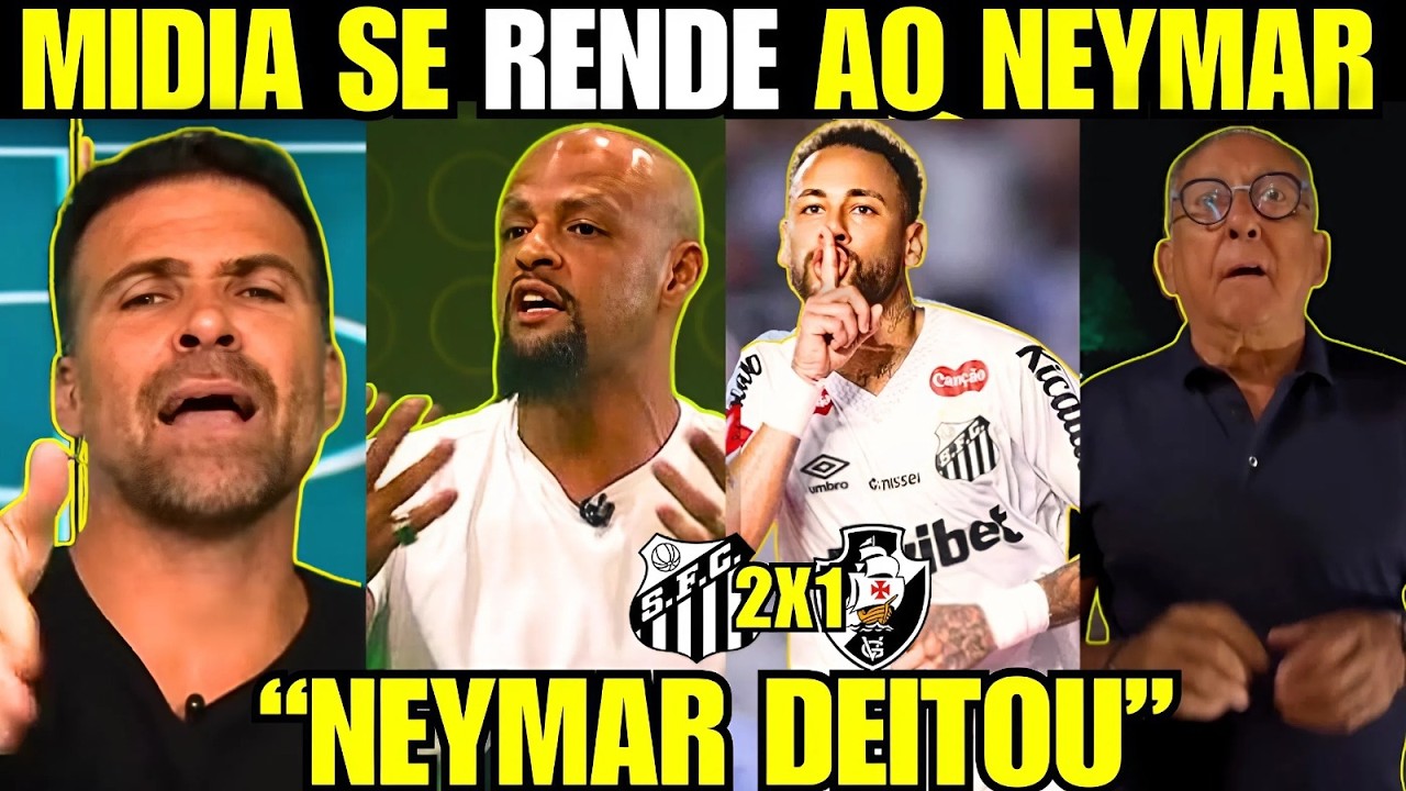 ATENÇÃO OLHA REAÇÃO DA MIDIA COM GOLAÇO DE NEYMAR QUE COMANDA SANTOS 2X1 VASCO SANTOS HOJE