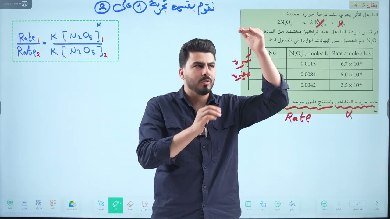 كيمياء الخامس العلمي || محاضرة 3 تحديد مراتب التفاعل || الفصل الخامس || تصوير 2026  المنهج الجديد 