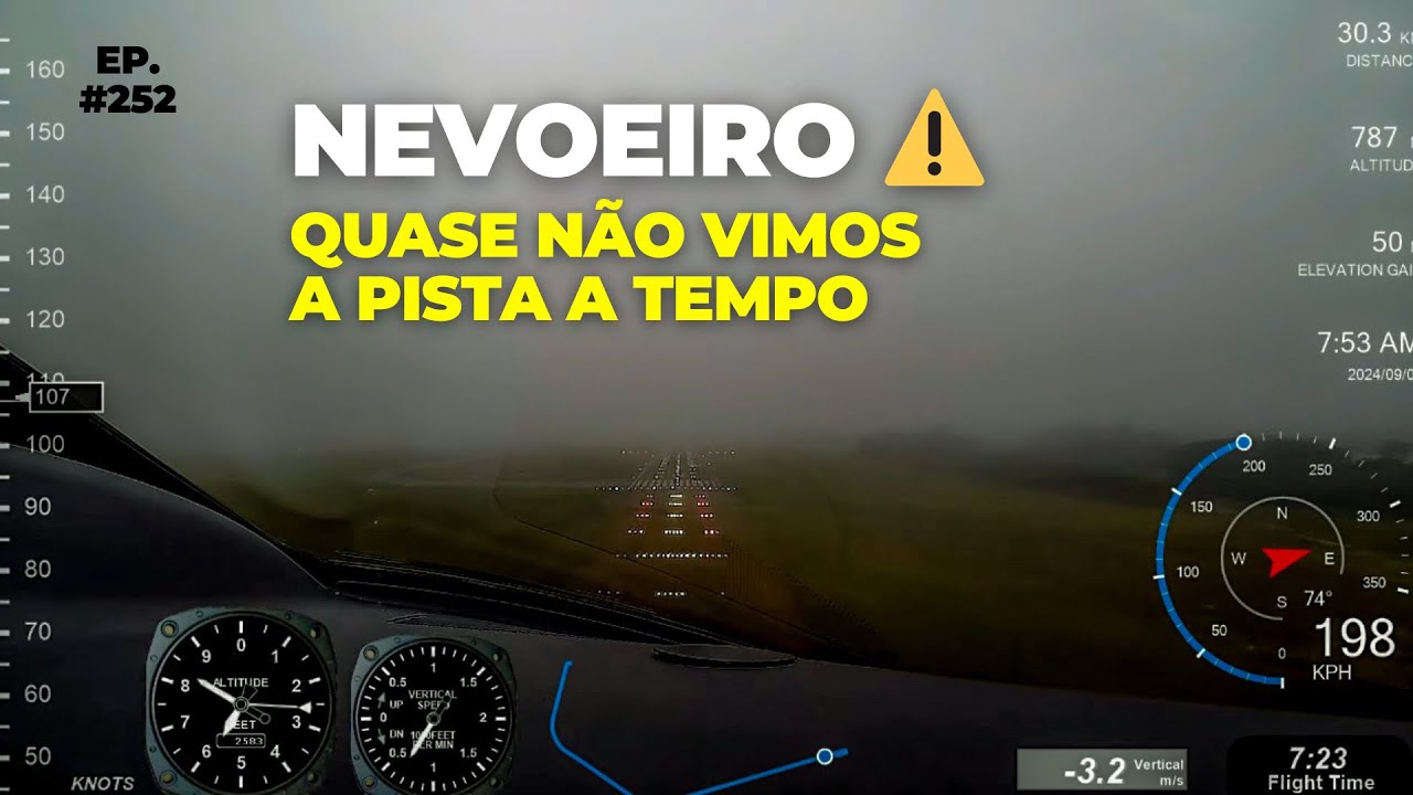 VOO COM EMOÇÃO: Pousando em Guarulhos sob forte NEVOEIRO