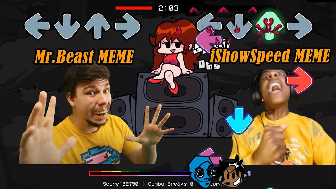 iShowSpeed x MrBeast Meme Sings You Can't Run | FNF Attack of the Killer Beast - Friday Night Funkin