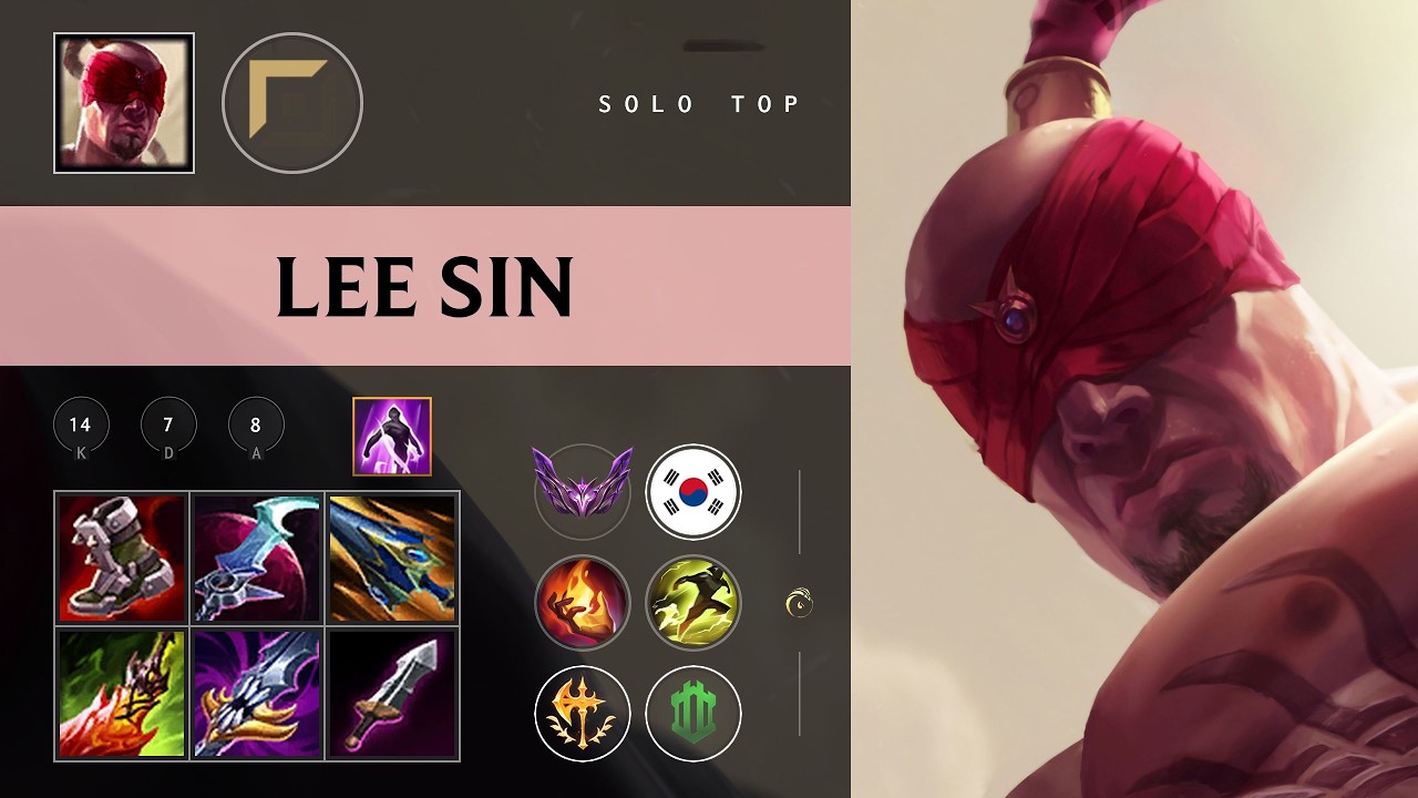 Lee Sin Top vs Ambessa - KR Master Patch 26.08