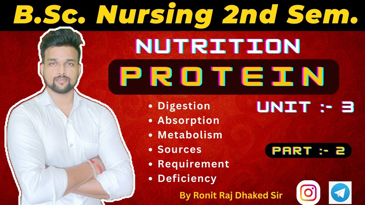 Protein Bsc Nursing 1st year/Bsc nursing 2nd sem nutrition protein/Part 2/Unit 3 #bscnursing#youtube