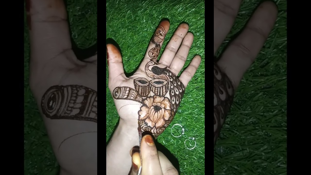 Bridal design #peacock front hand mehndi design #amse #mehndi 