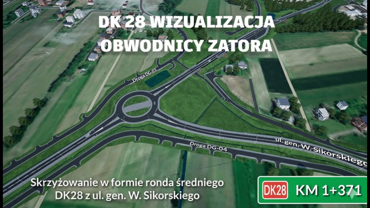 DK 28 wizualizacja obwodnicy Zatora
