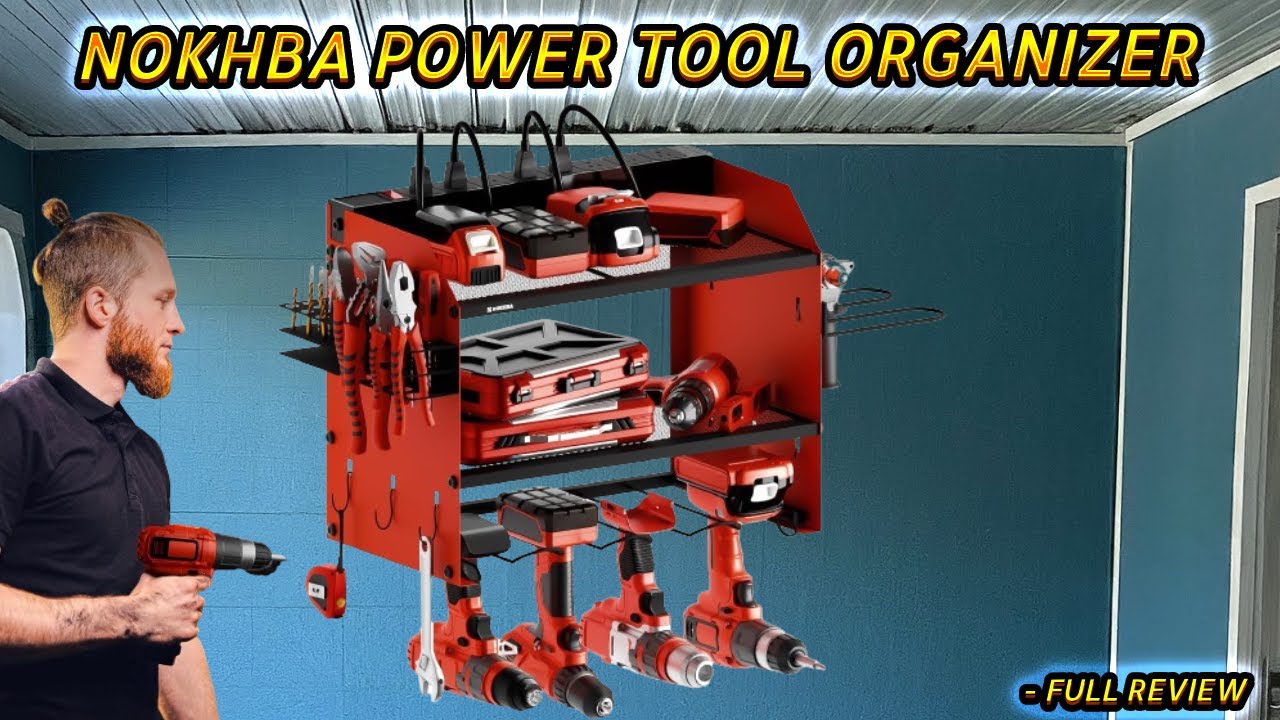 FINALLY! A Power Tool Organizer That CHARGES ⚡ & Declutters Your Garage (Nokhba Review & Setup)