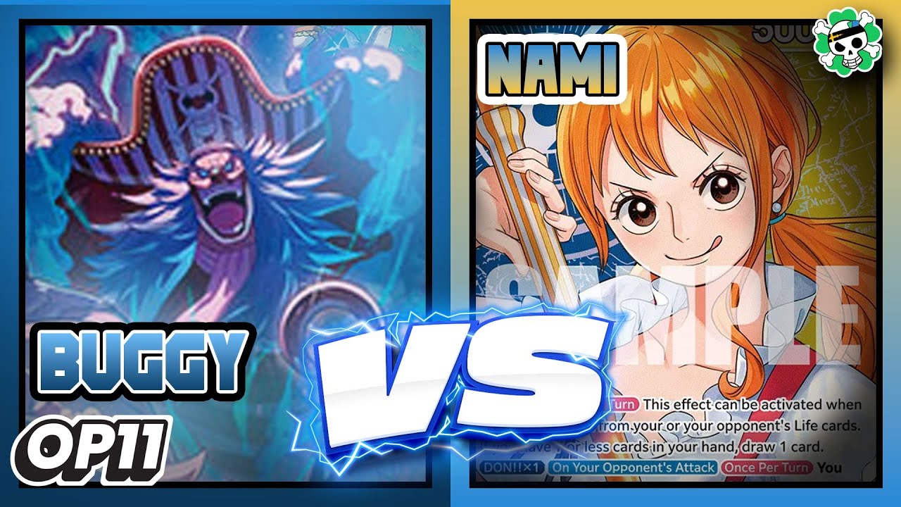 [OP-11] Buggy vs Blue Yellow Nami | One Piece TCG Gameplay & Commentary