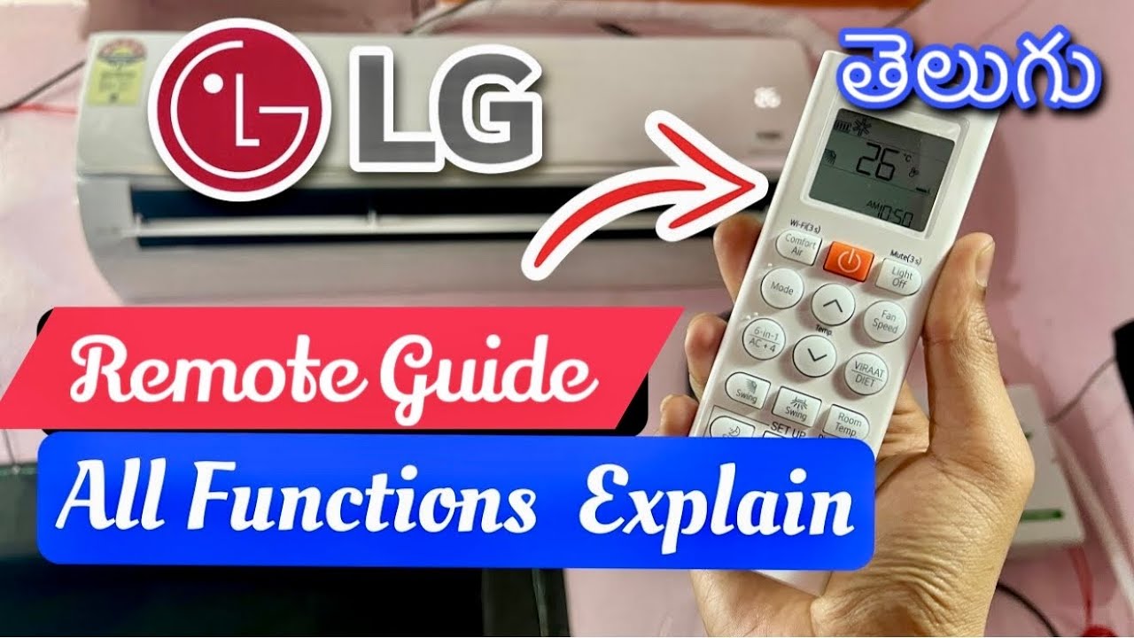 LG AC Remote Control Manual In Telugu | How To Use LG AC Remote Control 2025