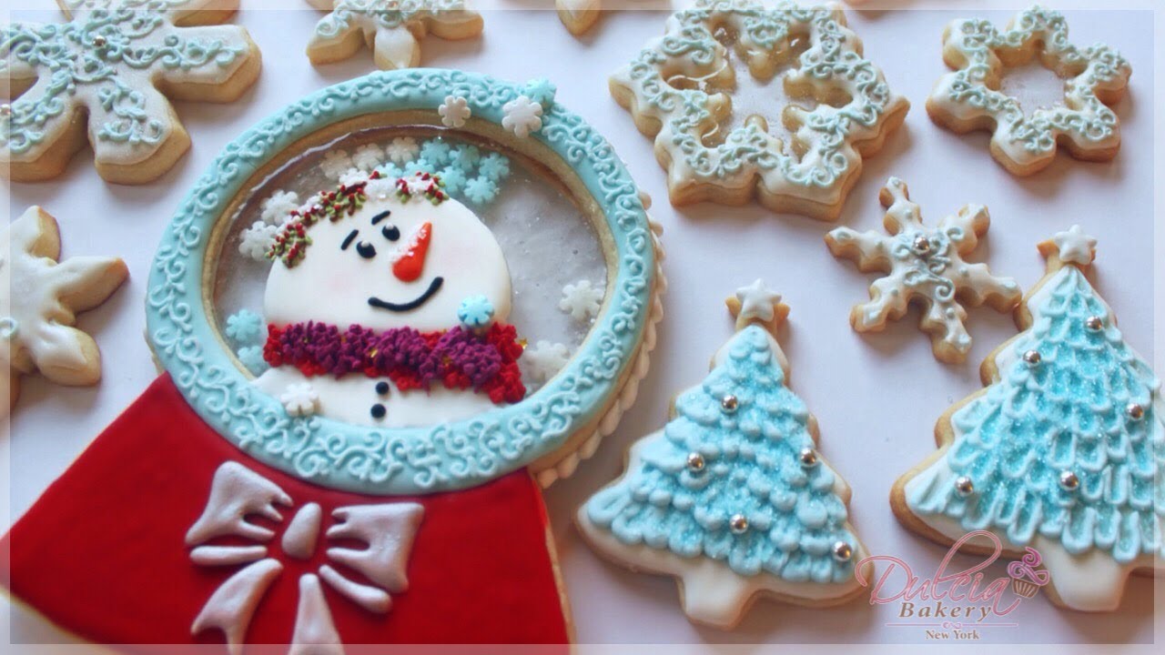 Galleta Navideña De Muñeco De Nieve & Isomalt