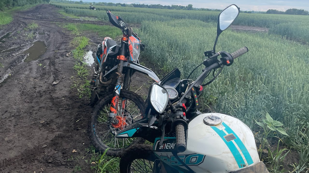 ПОКАТУШКА ПО ГРЯЗИ, УПАЛ НА МОТОЦИКЛЕ
