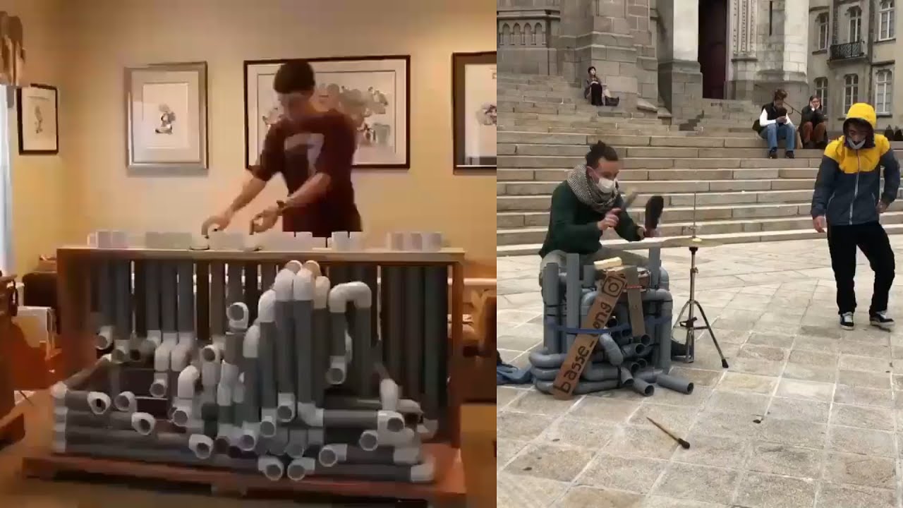 BEST PIPE DRUMMER COVER STREET PERFORMER | STREET PIPE DRUMMER | PEOPLE AWESOME