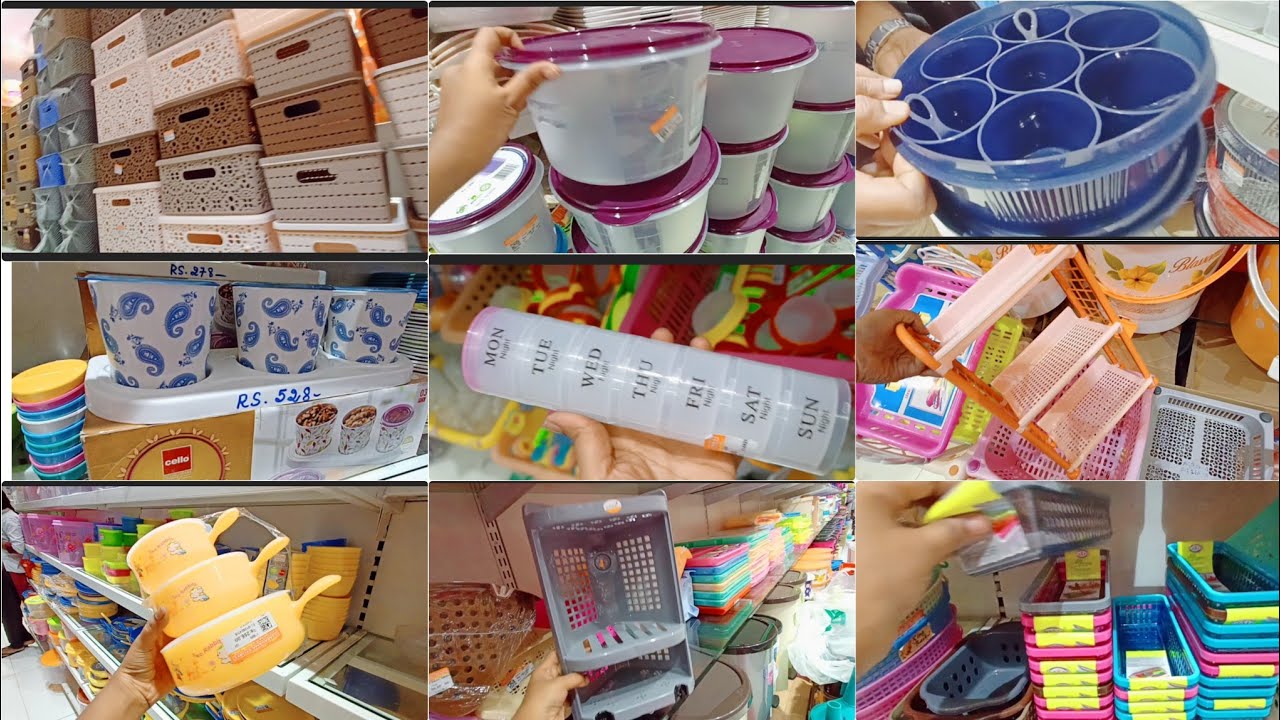 Kitchen and wardrobe Organising Baskets || Plastic Organisers || The Legend Saravana stores