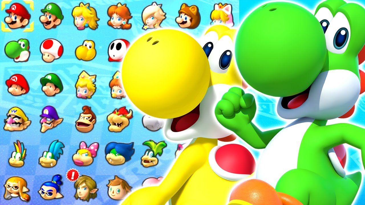 Mario Kart 8 Deluxe - All Yoshi Characters