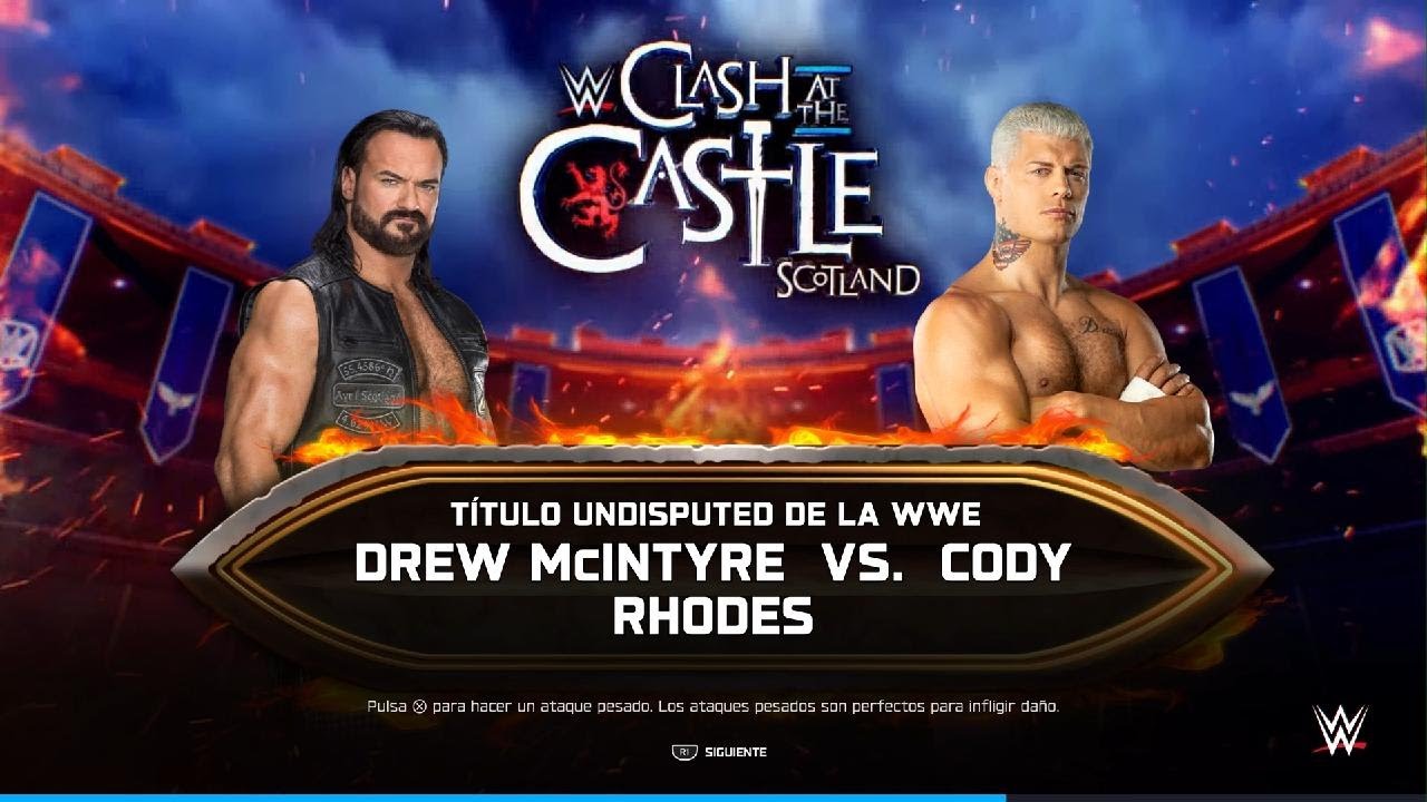 CODY RHODES VS DREW MCINTYRE WWE CHAMPIONSHIP