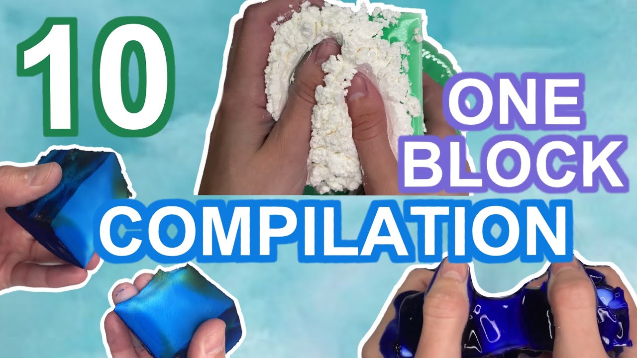 10 ONE BLOCK CRUSH COMPILATION | BLUE SHAMPOO, DRIED ROSES, DYED CHALK, SUGAR SCRUB