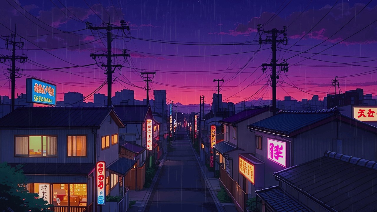 Rainy Tokyo Backstreet Nights 🌧️ Cozy Lofi to Study To