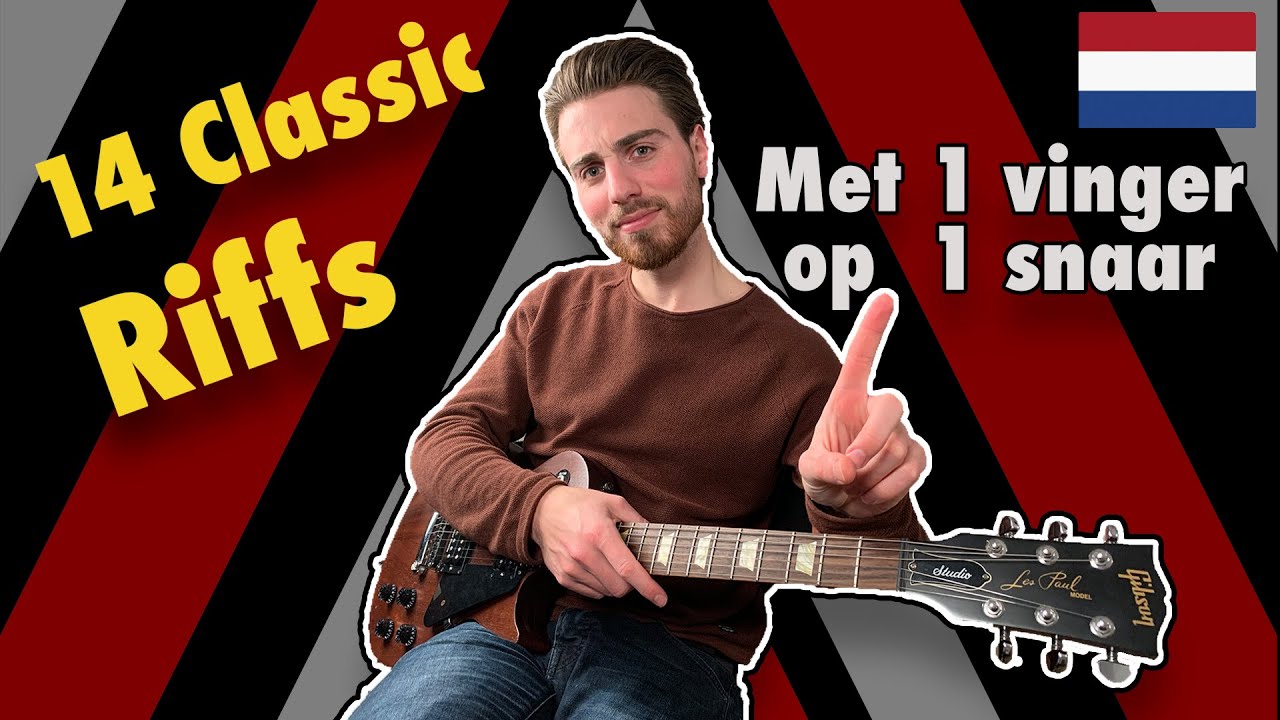 Makkelijke Gitaar Riffs voor beginners - 14 gitaarliedjes op 1 snaar
