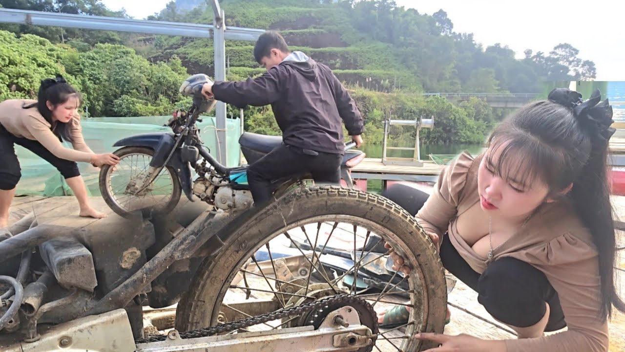 •	“Making a Powerful Winch from a Motorcycle for Duyen's brother 