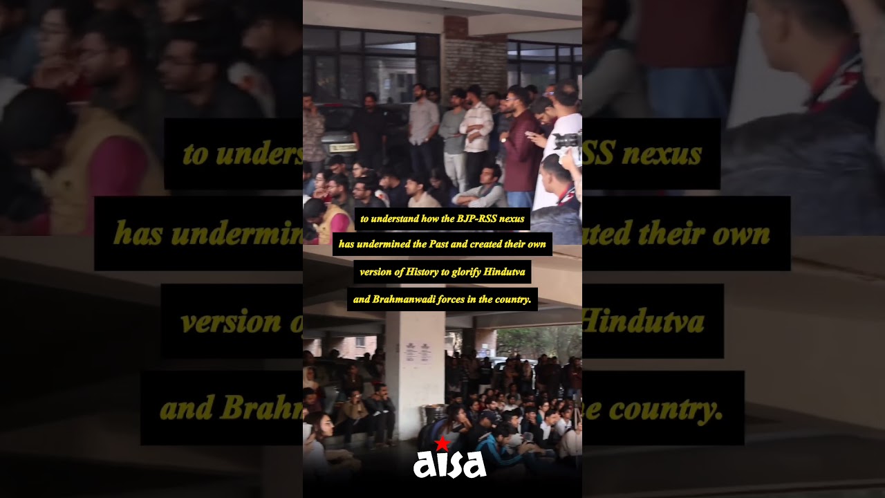 AISA JNU organized a Public Talk today on the topic "The Assault on History Writing".