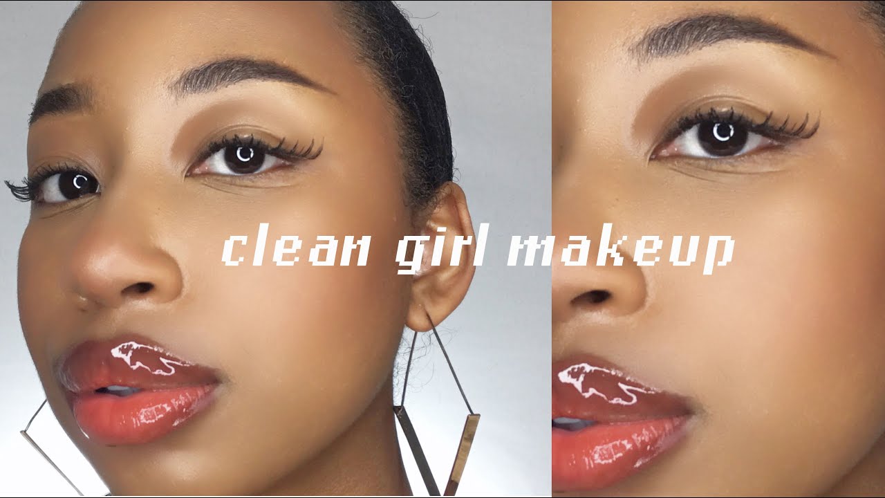 Black girl tries clean girl makeup 🧼✨ How to do clean girl makeup on a budget on a black girl