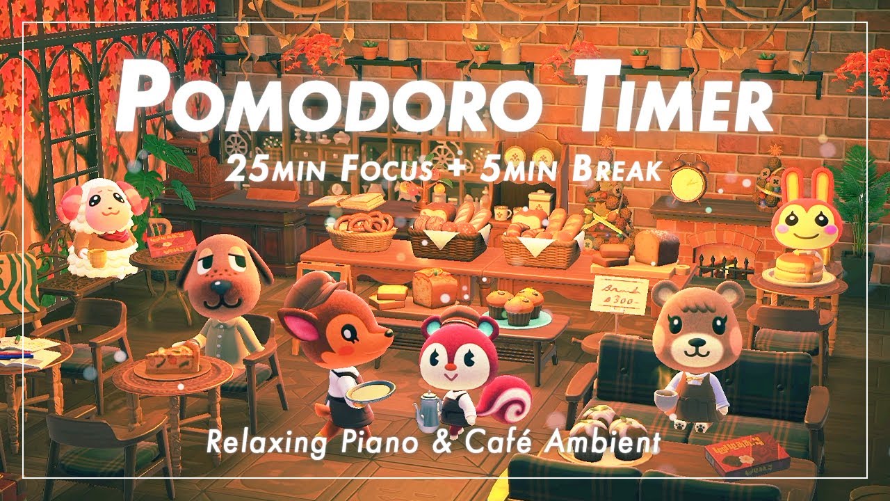 【あつ森BGMポモドーロ】Autumn Lofi Café｜秋のベーカリー｜25/5 × 4セットタイマー付き｜ピアノと環境音｜作業・勉強・集中用