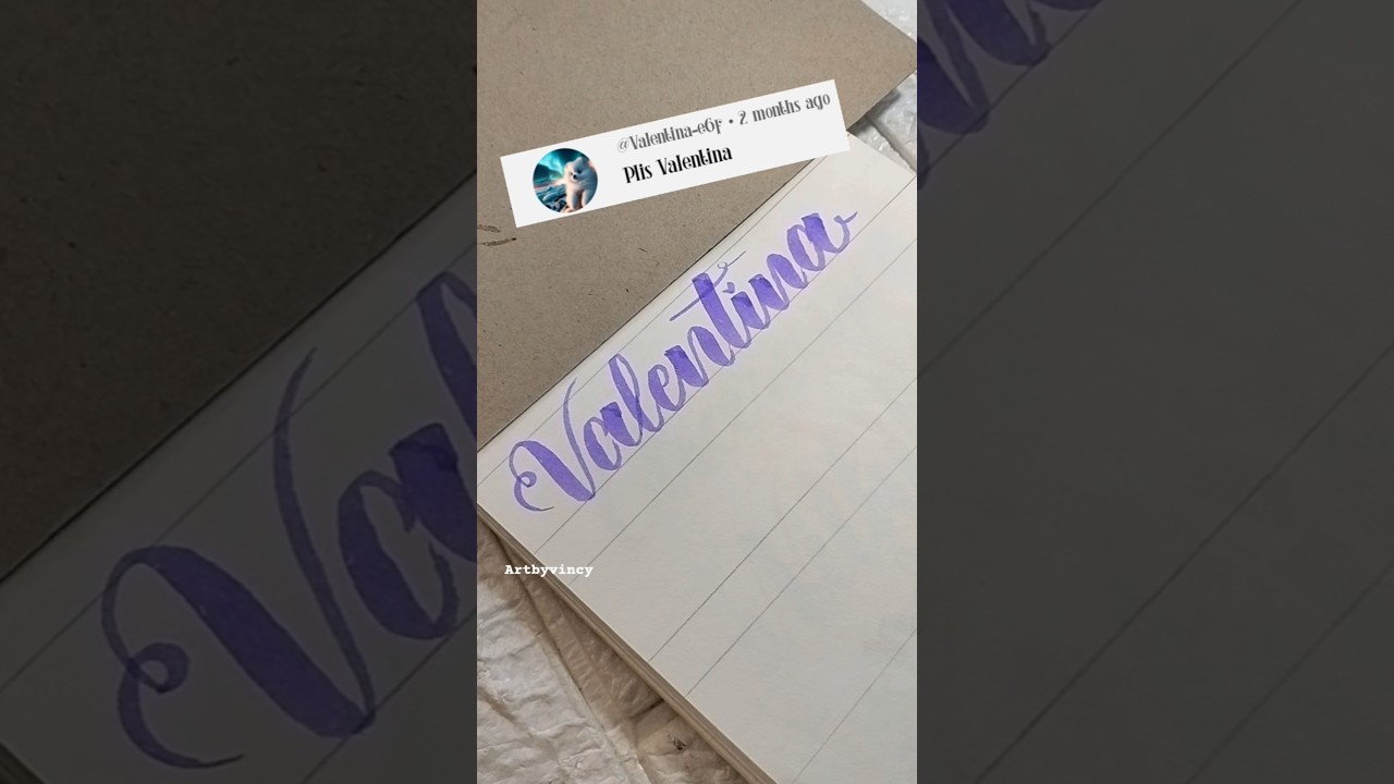 Calligraphy/ brush pen calligraphy/ name request/ alphabet lettering/ daily 