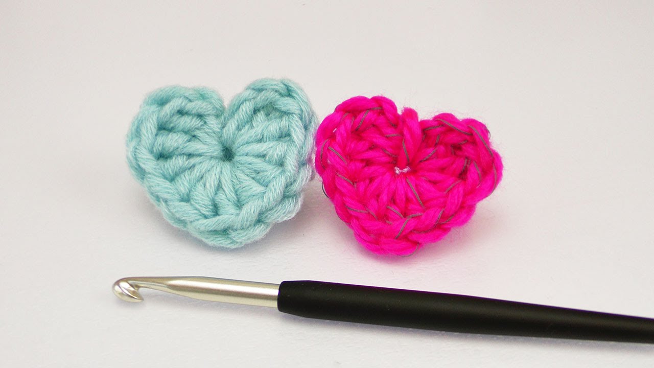 Kleines Herz h&auml;keln | Super einfache Anleitung f&uuml;r Anf&auml;nger | H&auml;keln mit Wollresten | &hearts; DIY