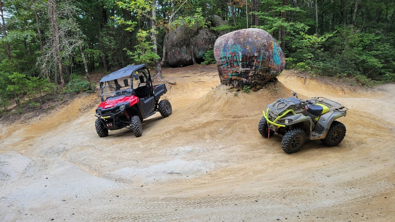Brown mountain ohv trails with a Pioneer 700 and Can Am 570.