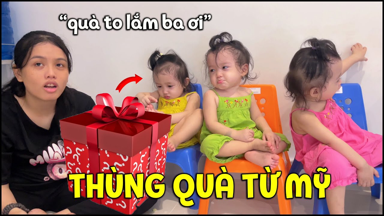 Chuyển qua nhà mới, gia đình Dũng Nhi nhận thùng quà khủng từ Mỹ | BA NÀNG TIÊN