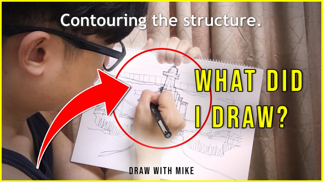 How To Draw Outdoor Scenes on Sketchbook (Narrated Art) 【速写】