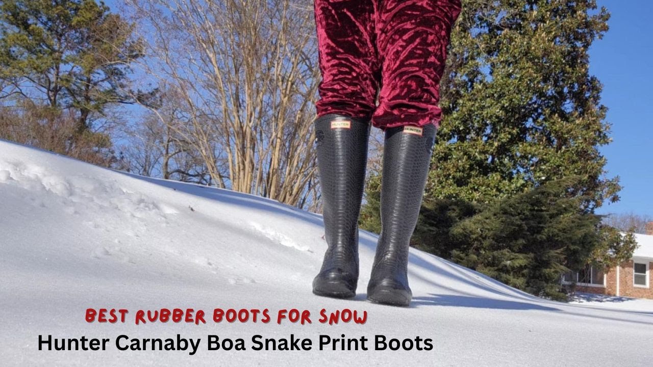 Hunter Carnaby Boa Snake Print Boots I Durable, Non Slip