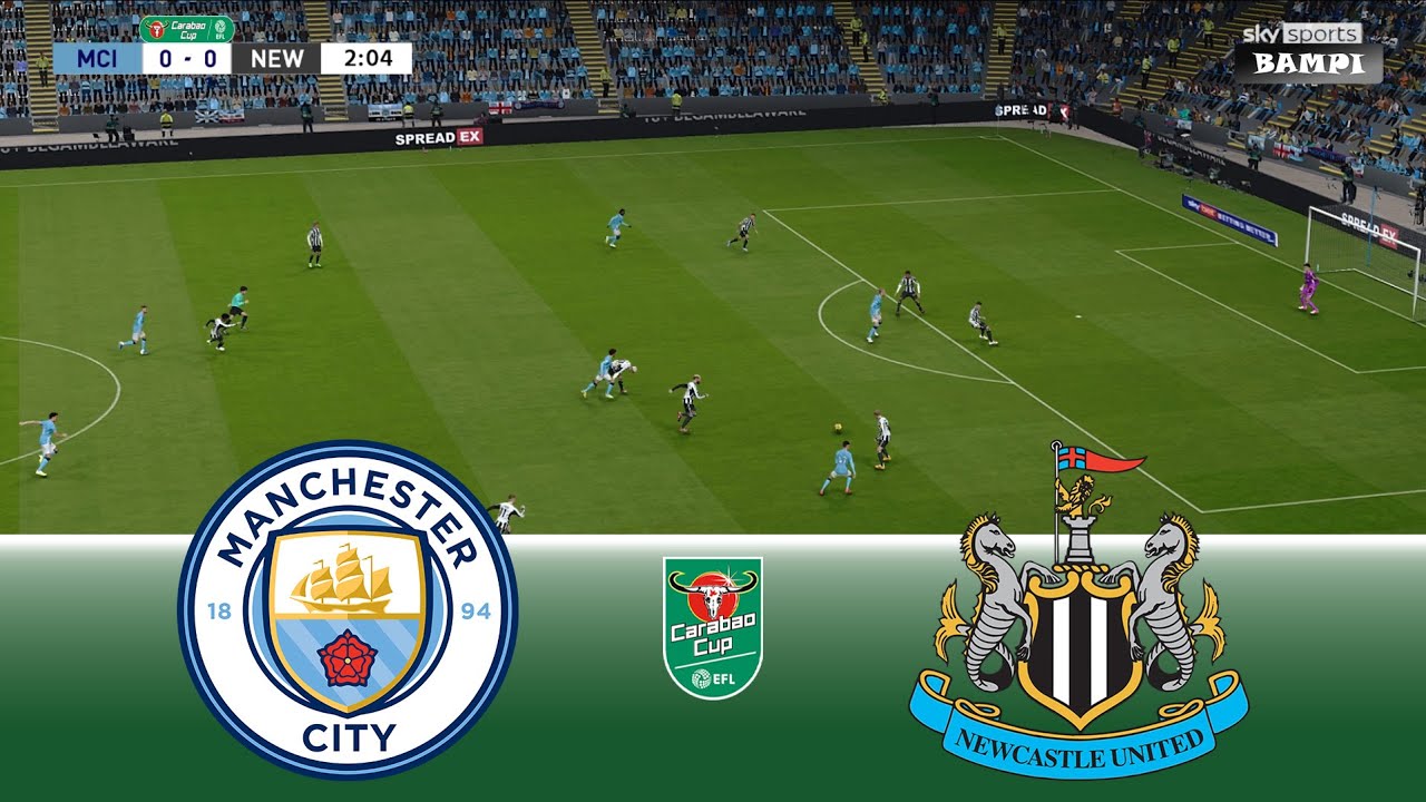 Manchester City vs Newcastle United - Carabao Cup 2025/26 / Full Match All Goals / PES 21 Gameplay