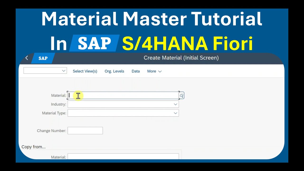 Material Master Tutorial in SAP S/4HANA MM | Transaction MM01