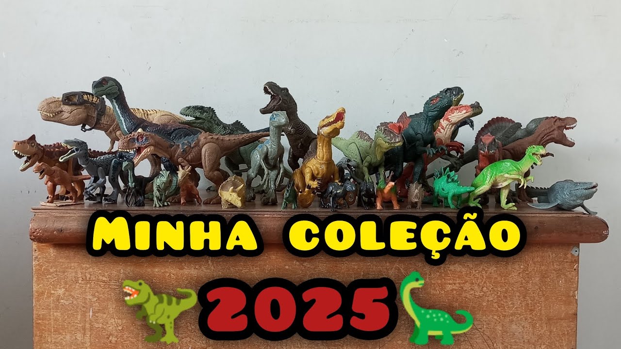 Minha coleção de dinossauros de 2025!