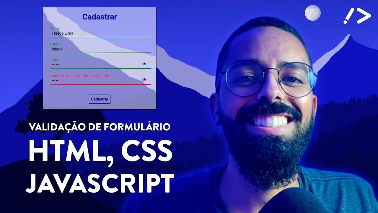 Validação do formulário de Cadastro e localStorage | CodePen