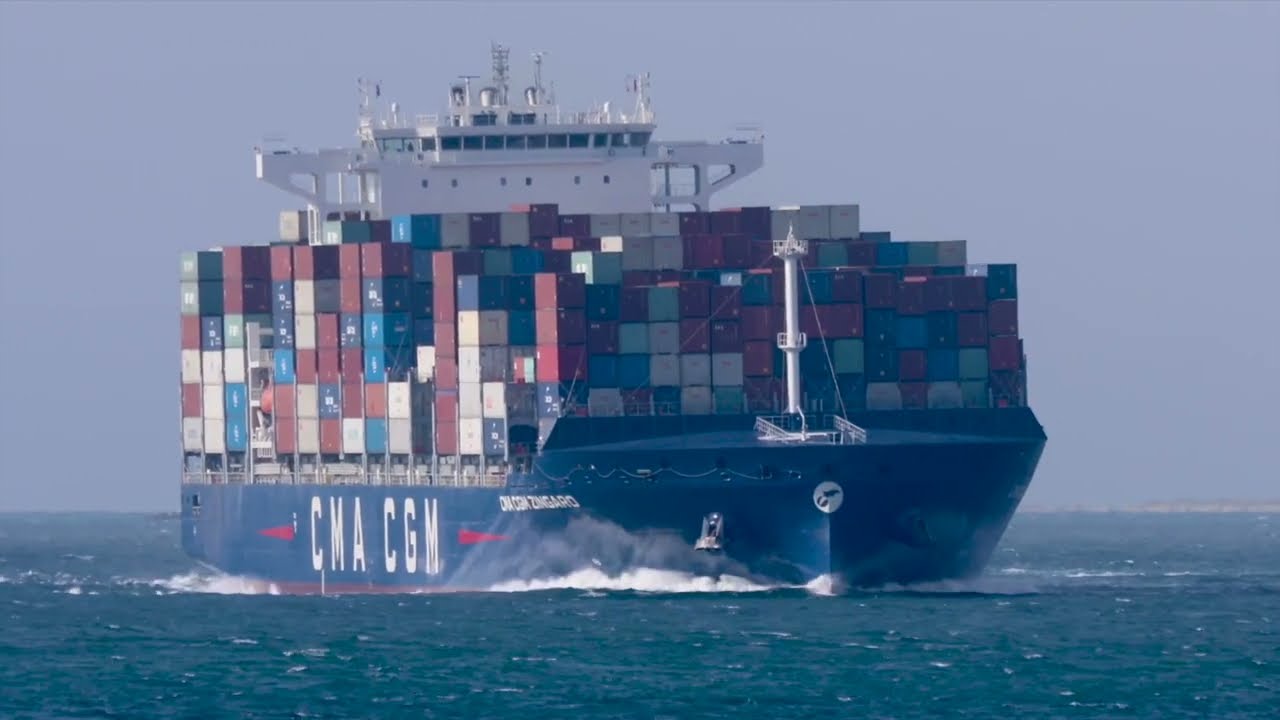 A new containership the CMA CGM Zingaro spotted  at Point Lonsdale, Victoria, Australia.