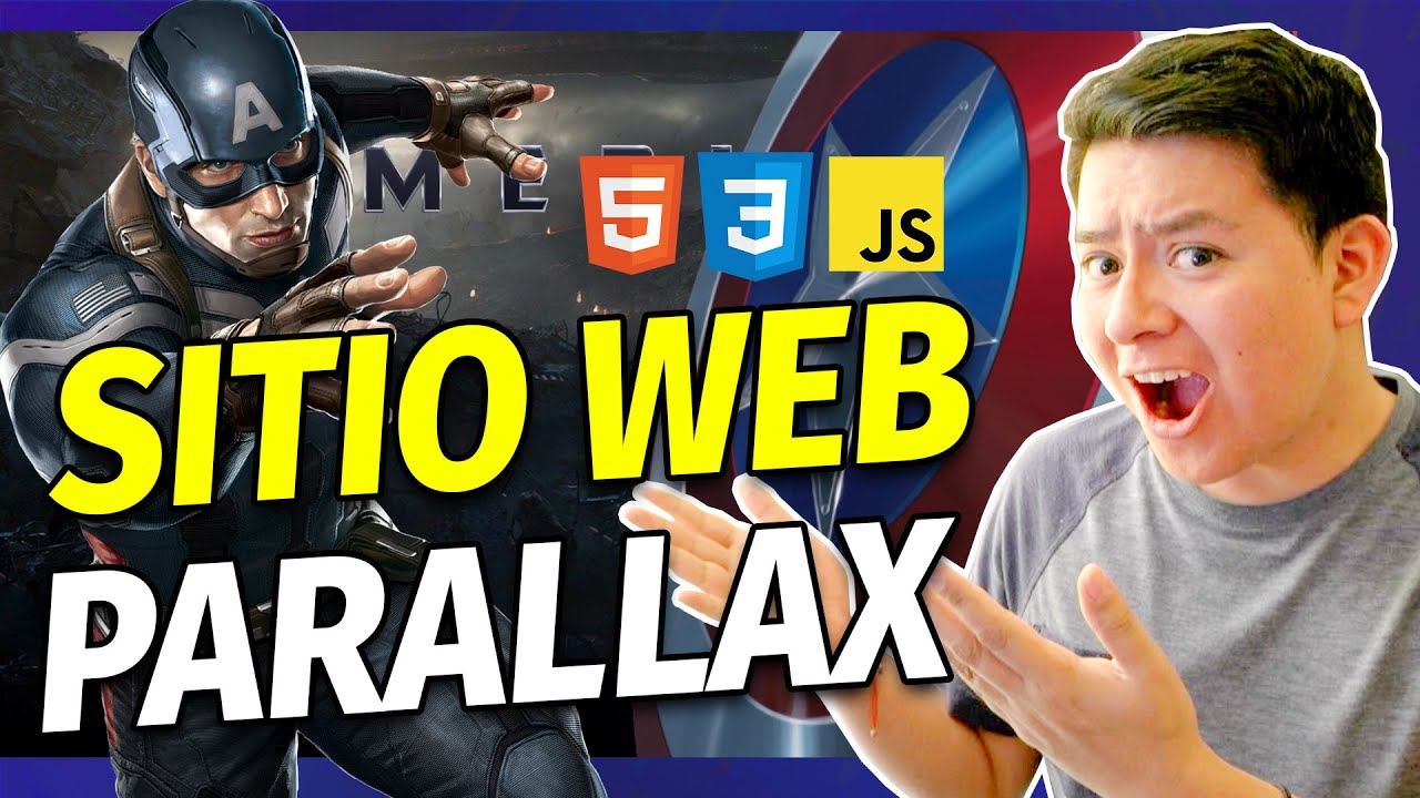 🔥 Sitio web PARALLAX con HTML, CSS y Javascript temática de Marvel Avengers