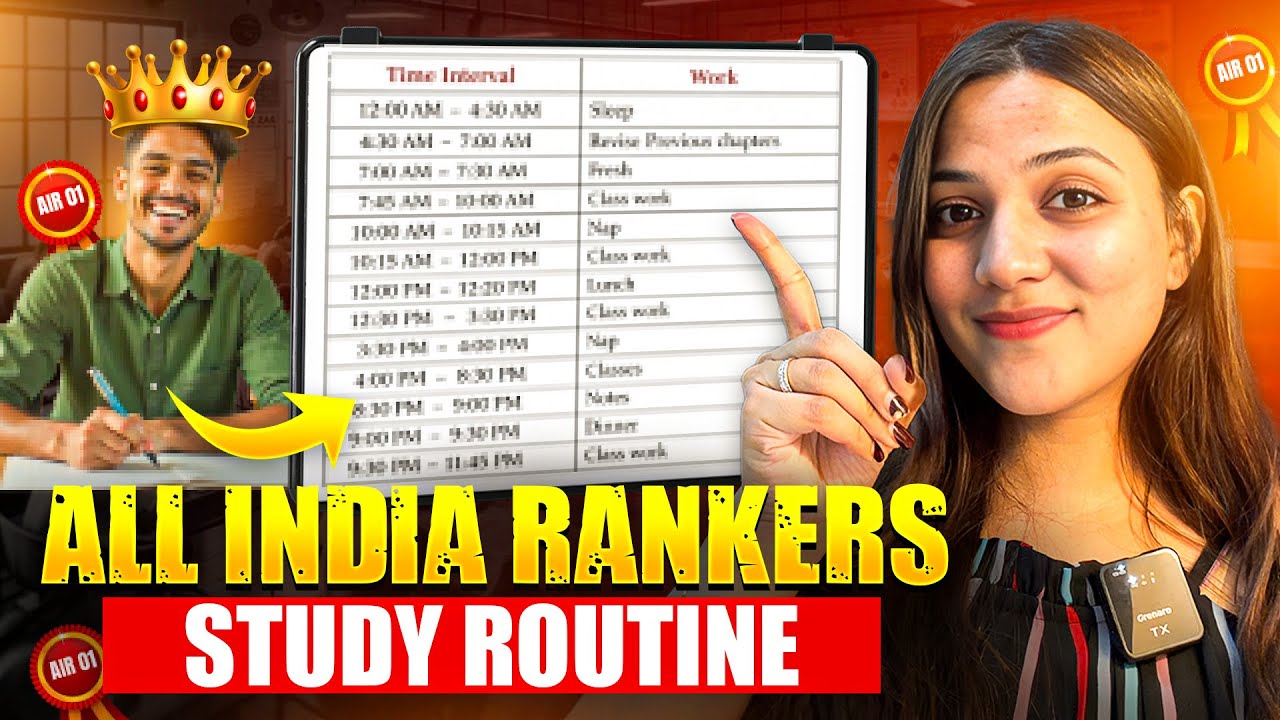 ALL INDIA RANKERS&rsquo; study routine | Detailed Timetable of AIRs | CS CA CMA |