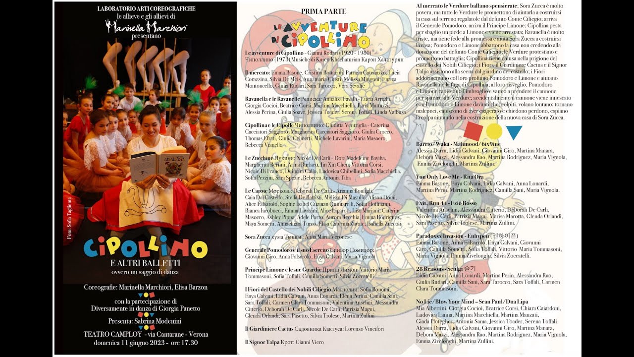 CIPOLLINO Чиполлино Scuola di danza Marinella Marchiori - G.Rodari K. Khachaturian Карэн Хачатурян